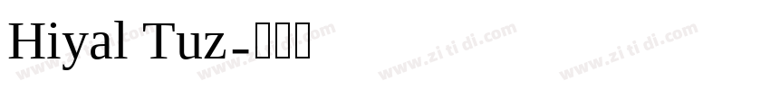 Hiyal Tuz字体转换